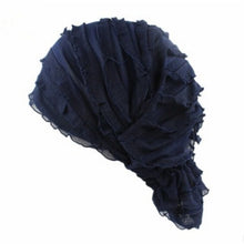 Load image into Gallery viewer, Muslim Stacking Cap Chiffon Fold Turban Cap Chemotherapy Cap