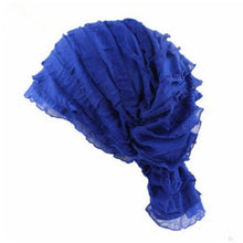 Load image into Gallery viewer, Muslim Stacking Cap Chiffon Fold Turban Cap Chemotherapy Cap