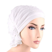 Load image into Gallery viewer, Muslim Stacking Cap Chiffon Fold Turban Cap Chemotherapy Cap