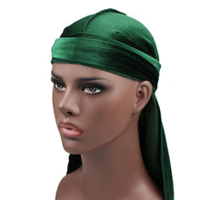 Load image into Gallery viewer, Velvet Turban Cap Long-tailed Pirate Hat Chemotherapy Cap