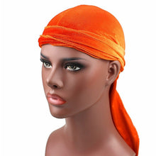 Load image into Gallery viewer, Velvet Turban Cap Long-tailed Pirate Hat Chemotherapy Cap