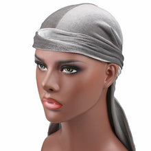 Load image into Gallery viewer, Velvet Turban Cap Long-tailed Pirate Hat Chemotherapy Cap