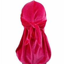 Load image into Gallery viewer, Velvet Turban Cap Long-tailed Pirate Hat Chemotherapy Cap