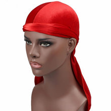 Load image into Gallery viewer, Velvet Turban Cap Long-tailed Pirate Hat Chemotherapy Cap