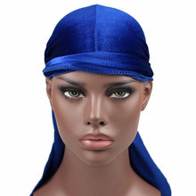 Load image into Gallery viewer, Velvet Turban Cap Long-tailed Pirate Hat Chemotherapy Cap