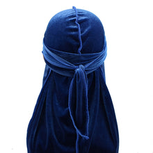 Load image into Gallery viewer, Velvet Turban Cap Long-tailed Pirate Hat Chemotherapy Cap