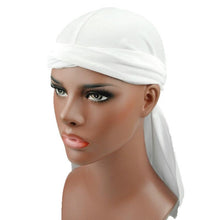 Load image into Gallery viewer, Velvet Turban Cap Long-tailed Pirate Hat Chemotherapy Cap