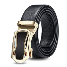 Load image into Gallery viewer, Dandali GD835 Men Automatic Buckle Double Edge Wrapping Leather Belt Waistband, Length: 120cm