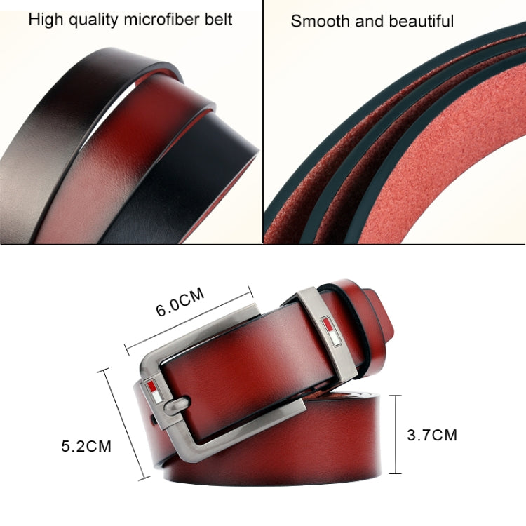 Dandali L8036 Men Casual Antique Pin Buckle Leather Belt Waistband, Length: 115cm