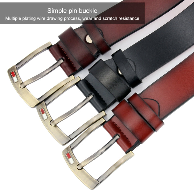 Dandali L8038 Men Casual Retro Pin Buckle Leather Belt Waistband, Length: 115cm