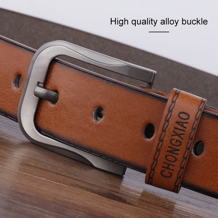 Dandali XX823 Men Retro Pin Buckle Leather Belt Waistband, Length: 110cm
