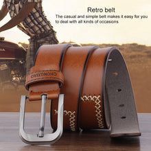 Load image into Gallery viewer, Dandali XX823 Men Retro Pin Buckle Leather Belt Waistband, Length: 110cm