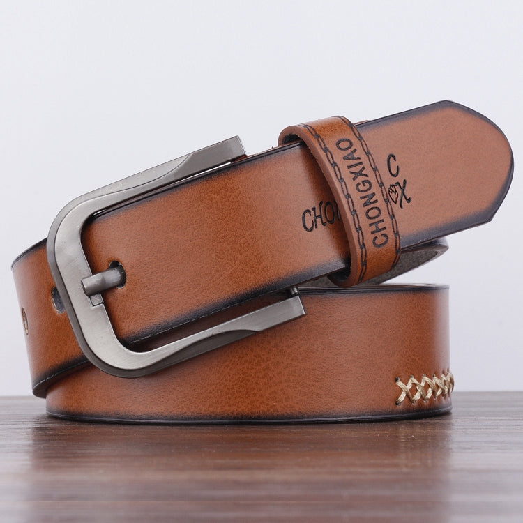Dandali XX823 Men Retro Pin Buckle Leather Belt Waistband, Length: 110cm