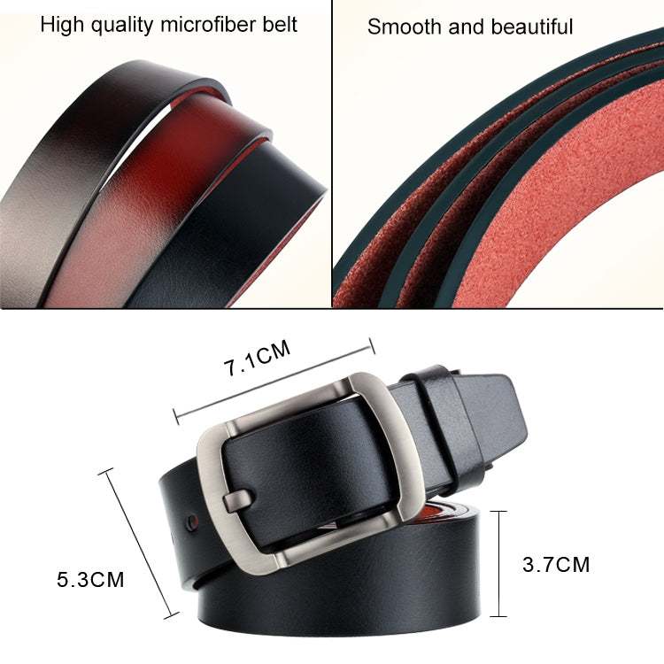 Dandali L8035 Men Casual Antique Pin Buckle Leather Belt Waistband, Size: 110-125cm