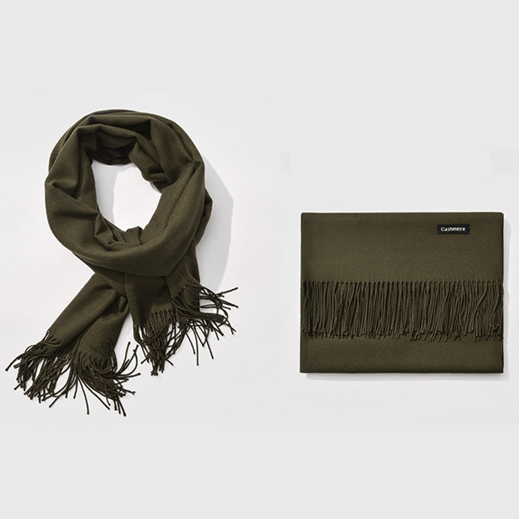 Autumn and Winter Season Classic Solid Color Imitation Cashmere Scarf, Size: 60 * 200cm