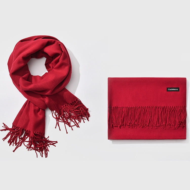 Autumn and Winter Season Classic Solid Color Imitation Cashmere Scarf, Size: 60 * 200cm