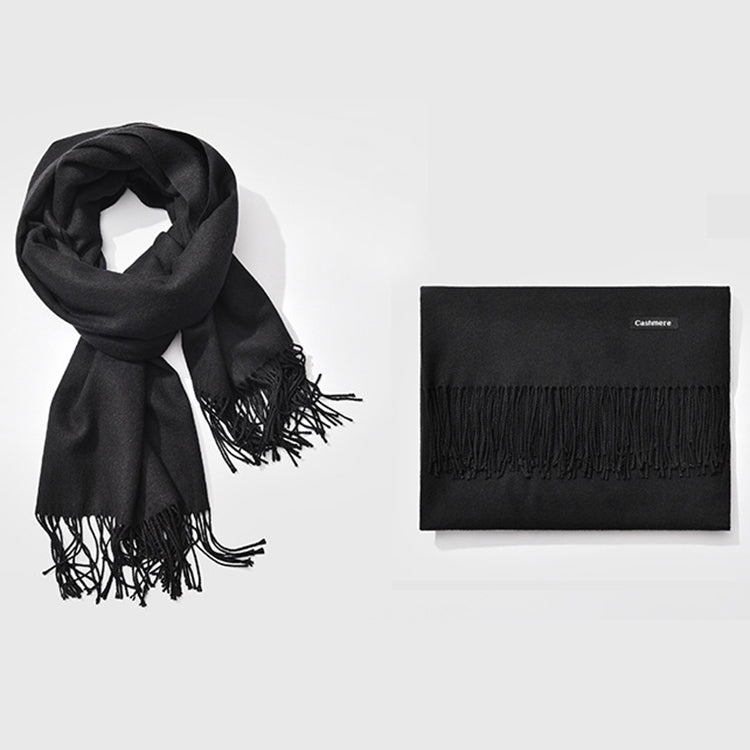 Autumn and Winter Season Classic Solid Color Imitation Cashmere Scarf, Size: 60 * 200cm