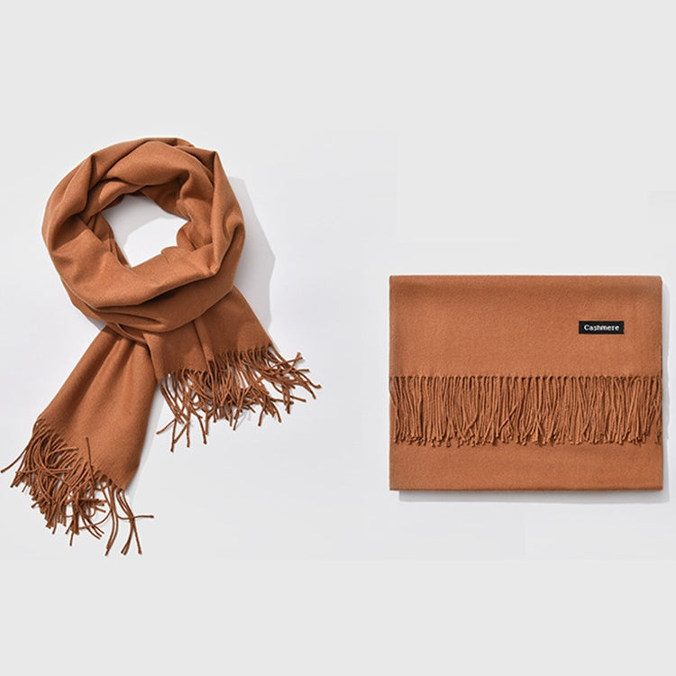 Autumn and Winter Season Classic Solid Color Imitation Cashmere Scarf, Size: 60 * 200cm