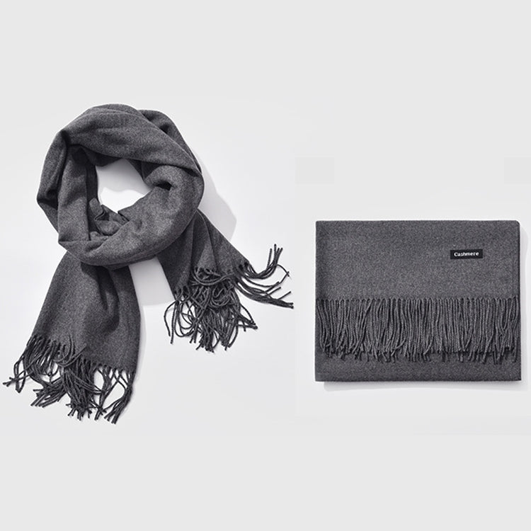Autumn and Winter Season Classic Solid Color Imitation Cashmere Scarf, Size: 60 * 200cm