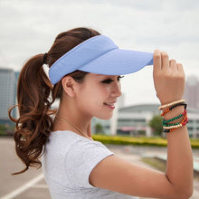 Load image into Gallery viewer, Lightweight and Comfortable Visor Cap for Women in Outdoor Golf Tennis Running Jogging Adjustable Strap