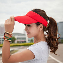 Load image into Gallery viewer, Lightweight and Comfortable Visor Cap for Women in Outdoor Golf Tennis Running Jogging Adjustable Strap