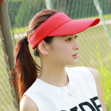 Load image into Gallery viewer, Lightweight and Comfortable Visor Cap for Women in Outdoor Golf Tennis Running Jogging Adjustable Strap