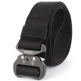 ENNIU 3.8cm Wide Aviation Aluminum Buckle Nylon Belt Adjustable Multifunction Training Belts