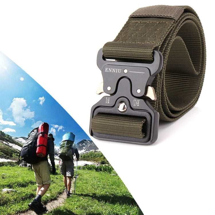ENNIU 4.3cm Wide Outdoor Casual Nylon Belt Adjustable Multifunction Training Belts for Men