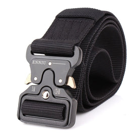ENNIU 4.3cm Wide Outdoor Casual Nylon Belt Adjustable Multifunction Training Belts for Men, Black, Brown, Urban camouflage, Desert camouflage, Jungle camouflage, CP camouflage, Army Green