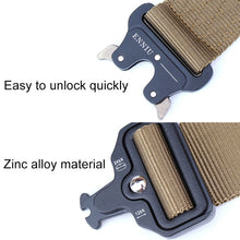 Load image into Gallery viewer, ENNIU 4.3cm Wide Outdoor Casual Nylon Belt Adjustable Multifunction Training Belts for Men, Black, Brown, Urban camouflage, Desert camouflage, Jungle camouflage, CP camouflage, Army Green