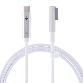 45W / 60W / 65W 5 Pin MagSafe 1 (L-Shaped) to USB-C / Type-C PD Charging Cable