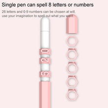 Load image into Gallery viewer, LOVE MEI For Apple Pencil 1 Number Letter Design Stylus Pen Silicone Protective Case Cover, For Apple Pencil 1