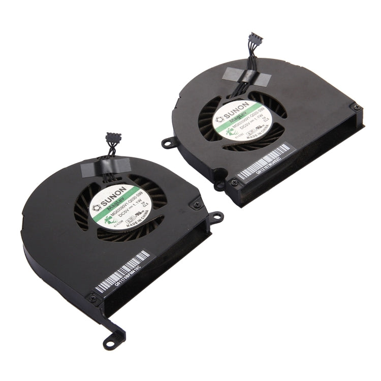 1 Pair for Macbook Pro 15.4 inch (2009 - 2011) A1286 / MB985 / MC721 / MC371 Cooling Fans (Left + Right)