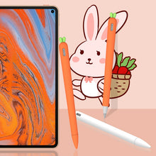 Load image into Gallery viewer, Cute Carrot Liquid Silicone Protective Cover with Pen Cap &amp; Nib Cover for Huawei M-Pencil