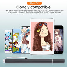 Load image into Gallery viewer, Universal Silicone Disc Nib Capacitive Stylus Pen, Stylus Black, Stylus Green, Stylus Gold, Stylus Blue, Stylus Purple, Stylus Red, Stylus Rose Red, Stylus Silver, Stylus Sky Blue