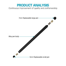 Load image into Gallery viewer, Universal Two-end Rubber Nibs Capacitive Stylus Pen with Magnetic Cap