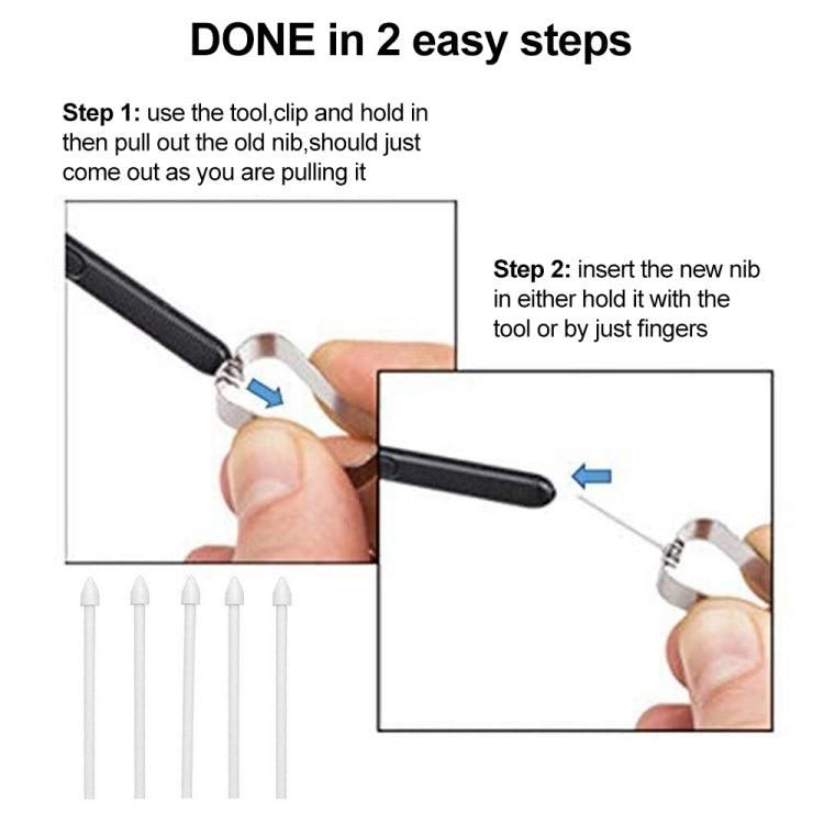 6 in 1 Universal Stylus Pen Replacement Pencil Tips For Samsung Galaxy Tab S8 / S7 / S6 / Galaxy Note20 / Note10 / S23 Ultra / S22 Ultra