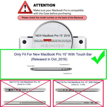 Load image into Gallery viewer, ENKAY Hat-Prince 2 in 1 Frosted Hard Shell Plastic Protective Case + US Version Ultra-thin TPU Keyboard Protector Cover for 2016 New MacBook Pro 15.4 inch with Touchbar (A1707)