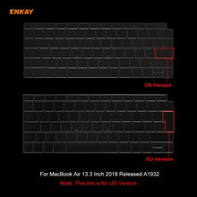 Load image into Gallery viewer, For MacBook Air 13.3 inch A1932 2018 ENKAY Hat-prince US Version of The Notebook Ultra-thin TPU Keyboard Protective Cover