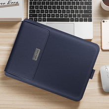Load image into Gallery viewer, 4 in 1 Universal Waterproof PU Leather Laptop Liner Bag with Handle &amp; Stand &amp; Pen Holder + 2 Winders + Mouse Bag + Charger Bag Set for 11/12 inch laptops, 11 / 12 inch, 11/12 inch