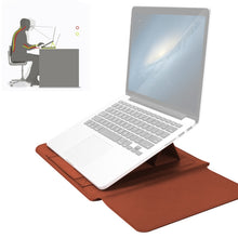 Load image into Gallery viewer, 4 in 1 Universal Waterproof PU Leather Laptop Liner Bag with Handle &amp; Stand &amp; Pen Holder + 2 Winders + Mouse Bag + Charger Bag Set for 15 inch Laptops, 15 inch