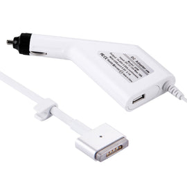 45W 14.85V 3.05A 5 Pin T Style MagSafe 2 Car Charger with 1 USB Port for Apple Macbook A1466 / A1436 / A1465 / A1435 / MD224 / MD231 / MD761 / MD711, Length: 1.7m