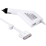 45W 14.85V 3.05A 5 Pin T Style MagSafe 2 Car Charger with 1 USB Port for Apple Macbook A1466 / A1436 / A1465 / A1435 / MD224 / MD231 / MD761 / MD711, Length: 1.7m