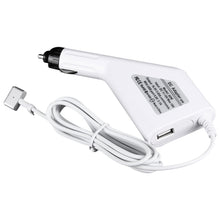 Load image into Gallery viewer, 60W 16.5V 3.65A 5 Pin T Style MagSafe 2 Car Charger with 1 USB Port for Apple Macbook A1465 / A1502 / A1435 / MD212 / MD2123 / MD662, Length: 1.7m