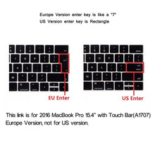 Load image into Gallery viewer, ENKAY Hat-Prince 2 in 1 Frosted Hard Shell Plastic Protective Case + Europe Version Ultra-thin TPU Keyboard Protector Cover for 2016 MacBook Pro 15.4 Inch with Touch Bar (A1707), 15.4 inch with Touch Bar Europe Version