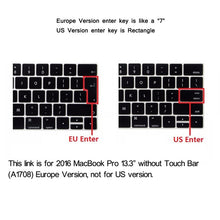 Load image into Gallery viewer, ENKAY Hat-Prince 2 in 1 Crystal Hard Shell Plastic Protective Case + Europe Version Ultra-thin TPU Keyboard Protector Cover for 2016 MacBook Pro 13.3 Inch without Touch Bar (A1708)