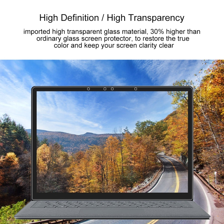 0.4mm 9H Surface Hardness Full Screen Tempered Glass Film for Microsoft Surface Laptop 13.5 inch