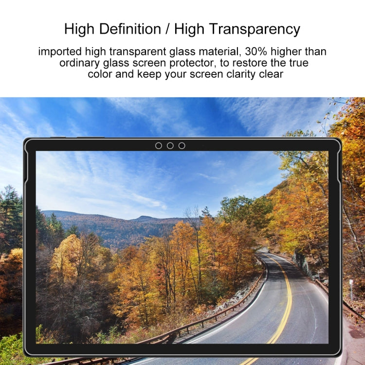 0.4mm 9H Surface Hardness Full Screen Tempered Glass Film for Microsoft Surface Pro 6 12.3 inch