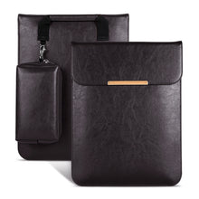 Load image into Gallery viewer, 13.3 inch Laptop 2 in 1 PU Leather Sleeve Liner Bag with Mouse Storage Bag