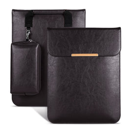 13.3 inch Laptop 2 in 1 PU Leather Sleeve Liner Bag with Mouse Storage Bag